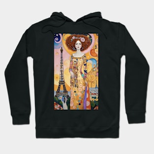 Gustav Klimt's Parisian Symphony: Eiffel Tower Inspired Hoodie